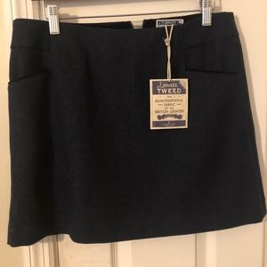 Joules Navy Tweed Skirt